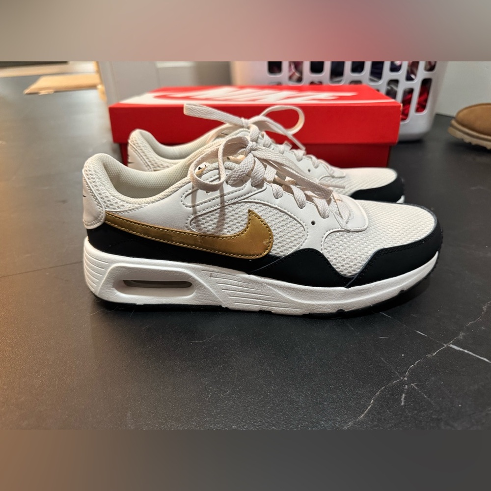 Nike Air Max Sneakers - White and Gold